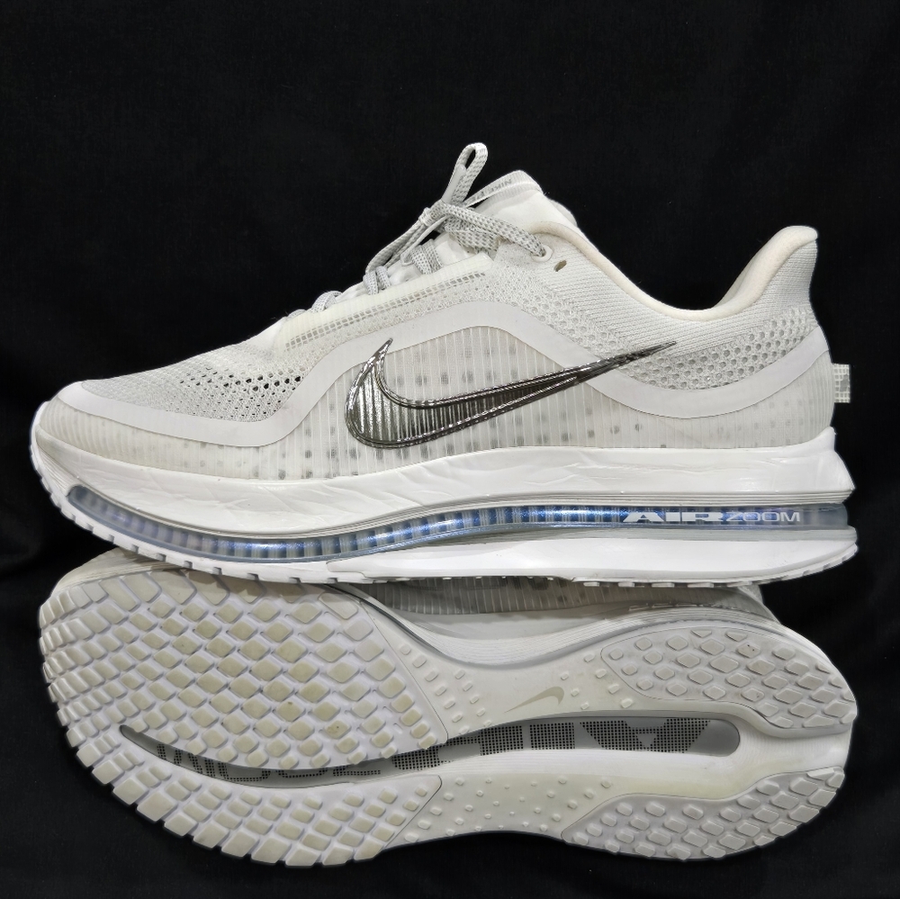 Nike Air Zoom Pegasus Premium White and Gray Air Max Shoes